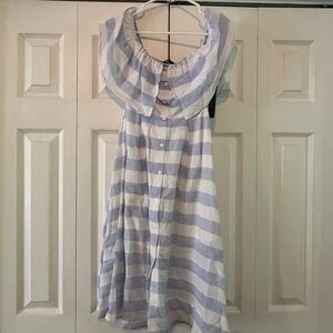 Striped Blue and White Dress
